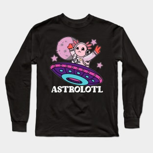 Astrolotl Axolotl Astronauts Funny Chubby Axolotl Kawaii Long Sleeve T-Shirt